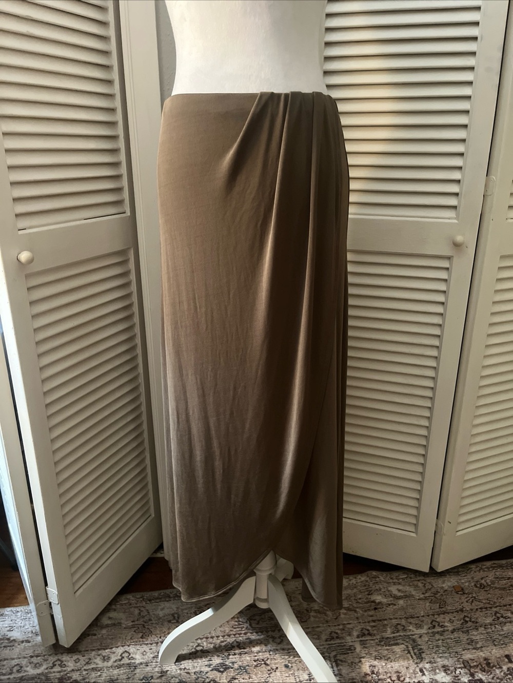 Free People Smoke and Mirrors Olive Green skirt sz M